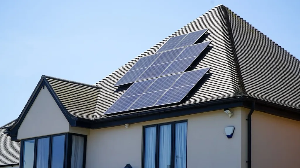 Modern home with solar energy system